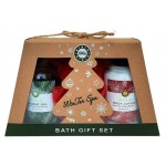 Подарочный набор Beauterica, гель для душа 100 мл + лосьон для тела 100 мл + мочалка (kastd)