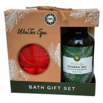 Подарочный набор Beauterica, гель для душа 150 мл + мочалка (kastd)