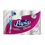 Полотенца бумажные Papia Decor 3 слоя, 4 рулона (kastd)
