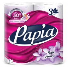 Туалетная бумага Papia Балийский цветок 3 слоя, 4 рулона (kastd) в магазинах Ашан