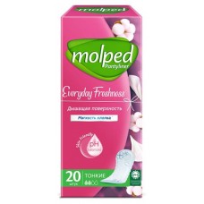 Прокладки ежедневные Molped Everyday Freshness 2 капли, 20 шт (kastd) в магазинах Ашан