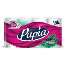 Туалетная бумага Papia Тропическая экзотика 3 слоя, 8 рулонов (kastd) в магазинах Ашан
