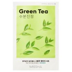 Маска для лица MISSHA Airy Fit успокаивающая тканевая с экстрактом зеленого чая для сухой кожи, 19 г (kastd)
