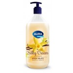 Крем-мыло Aura Шелк и ваниль Silky Cream, 1000 мл (kastd)
