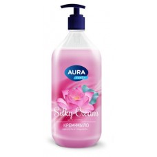 Крем-мыло Aura Шелк и лотос Silky Cream, 1000 мл (kastd) в магазинах Ашан