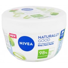 Крем для лица рук и тела Nivea Naturally Good Organic Aloe Vera увлажняющий с алоэ вера для всех типов кожи, 200 мл (kastd) в магазинах Ашан