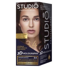 Стойкая краска для волос Studio Professional 3.4 Горький шоколад, 50 мл (kastd) в магазинах Ашан