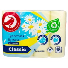 Туалетная бумага АШАН Красная птица с ароматом ромашки 2 слоя, 12 рулонов (kastd) в магазинах Ашан