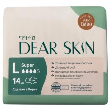 Прокладки гигиенические Dear Skin ультратонкие с крылышками для обильных выделений, 14 шт (kastd) в магазинах Ашан