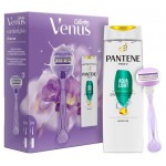 Набор подарочный Venus+Pantene для настоящего комфорта Comfortglide с шампунем (kastd) Набор подарочный Venus+Pantene для настоящего комфорта Comfortglide с шампунем (kastd)