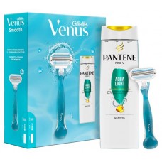 Набор подарочный Venus+Pantene настоящей красоты Smooth с шампунем (kastd) в магазинах Ашан