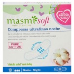 Прокладки гигиенические Masmi Soft ночные из натурального хлопка, 10 шт (kastd) Прокладки гигиенические Masmi Soft ночные из натурального хлопка, 10 шт (kastd)