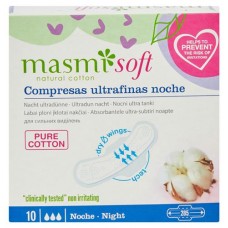 Прокладки гигиенические Masmi Soft ночные из натурального хлопка, 10 шт (kastd) в магазинах Ашан
