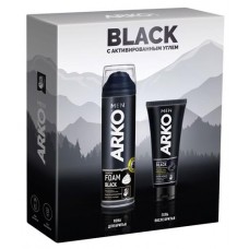 Набор подарочный для мужчин Arko Black Пена для бритья, 200 мл + Гель после бритья, 100 мл (kastd) в магазинах Ашан