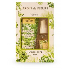 Набор подарочный женский Новая Заря Сад Цветов, душистая вода 100 мл + гель для душа 200 мл (kastd) в магазинах Ашан