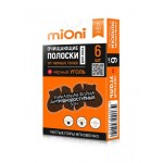 Очищающие полоски для носа от чёрных точек Mioni Чёрный уголь, 6 шт (kastd)