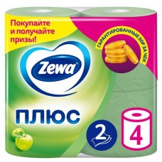 Бумага туалетная Zewa Плюс Яблоко, 2 слоя, 4 рулона (kastd) в магазинах Ашан