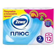 Бумага туалетная Zewa Плюс Белая, 2 слоя, 12 рулонов (kastd) в магазинах Ашан