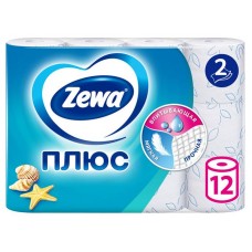 Туалетная бумага Zewa Свежесть океана, 2 слоя, 12 рулонов (kastd) в магазинах Ашан