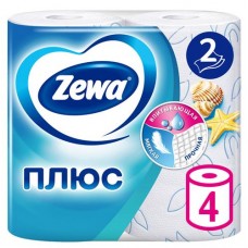 Туалетная бумага Zewa Свежесть океана, 2 слоя 4 рулона (kastd) в магазинах Ашан