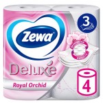 Бумага туалетная Zewa Deluxe Орхидея, 3 слоя, 4 рулона (kastd)