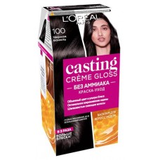 Краска для волос L'Oreal Paris Casting Creme Gloss без аммиака черная ваниль тон 100, 180 мл (kastd) в магазинах Ашан