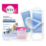 Восковые полоски для депиляции Veet Easy Gel-Wax для чувствительной кожи, 12 шт (kastd)