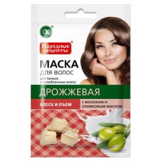Маска для волос Фитокосметик Народные рецепты дрожжевая с молоком и оливковым маслом, 30 мл мин. заказ 2 шт. (kastd) в магазинах Ашан