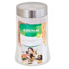 Банка стеклянная Attribute с прозрачной крышкой, 1 л (kastd) в магазинах Ашан