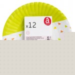 Набор тарелок Actuel бумажных картон треугольники с косой линией салатовый d 180, 12ш (kastd) Набор тарелок Actuel бумажных картон треугольники с косой линией салатовый d 180, 12ш (kastd)