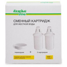 Сменный картридж для жёсткой воды Каждый день, 2 шт + переходник (kastd) в магазинах Ашан