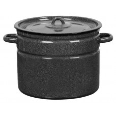 Кастрюля Стальэмаль Эмалевая черная зерно, 9 л в магазинах Ашан
