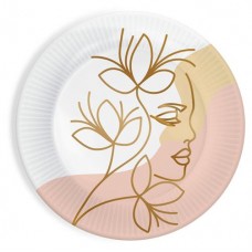 Набор одноразовых тарелок Nd play Цветы-2 бумага, d 180 мм, 6 шт (kastd) в магазинах Ашан