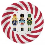 Тарелка одноразовая бумажная Новый год 18см, 5 шт (kastd)