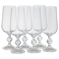 Набор бокалов для шампанского CRYSTAL BOHEMIA Sternа 6 шт, 180 мл (kastd) в магазинах Ашан