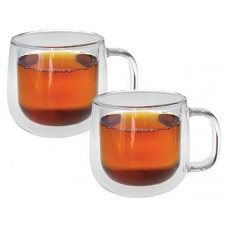 Набор кружек PROFFI KITCHEN Modern Glass с двойными стенками 350 мл, 2 шт (kastd) в магазинах Ашан