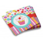 Салфетки бумажные ND Play Тортик трехслойные 33х33 см, 20 шт (kastd)