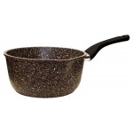 Ковш Катюша литой Комфорт без крышки шоколадный гранит 18 см, 1,5 л (kastd)