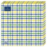 Салфетки бумажные В клеточку 3 слойные 33х33 см, 20 шт (kastd)