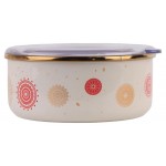 Миска Катюша Сияние эмалированная с крышкой, 650 мл (kastd)