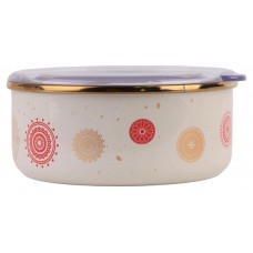 Миска Катюша Сияние эмалированная с крышкой, 650 мл (kastd) в магазинах Ашан