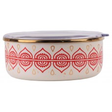 Миска Катюша Сияние эмалированная с крышкой, 800 мл (kastd) в магазинах Ашан