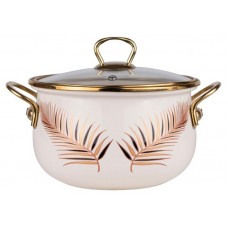 Кастрюля Катюша Листья эмалированная, 4 л (kastd) в магазинах Ашан