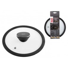 Крышка стеклянная Hitt силиконовый ободок, 28 см (kastd) в магазинах Ашан