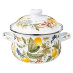Кастрюля Agness Fruit Basket эмалированная с крышкой, 2 л (kastd) Кастрюля Agness Fruit Basket эмалированная с крышкой, 2 л (kastd)