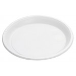 Тарелка одноразовая Мистерия мелкая d 205 мм белая, 100 шт (kastd)