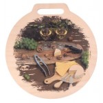 Доска разделочная Мультидом деревянная круглая, 26 см (kastd) Доска разделочная Мультидом деревянная круглая, 26 см (kastd)