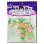 Скатерть Vitto шиповник на зеленом ПВХ, 130х180 см (kastd)