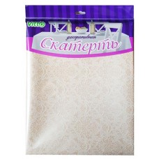 Скатерть Vitto кремовый узор ПВХ, 135х140 см (kastd) в магазинах Ашан