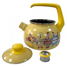 Чайник Metrot Куриный переполох с бакелитовой ручкой и свистком, 2,5 л (kastd) в магазинах Ашан